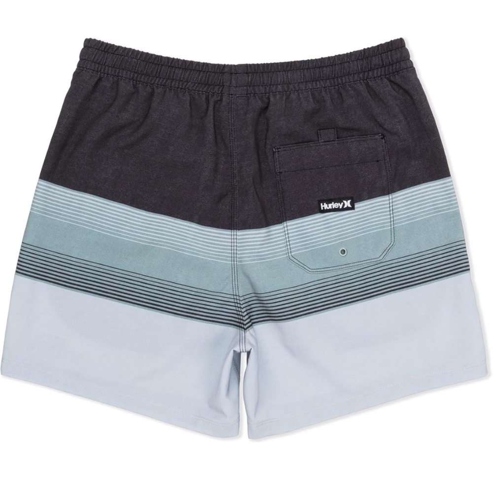 Hurley Cannonball Volley 17 Swim Trunks Black Stripe Small NWT - Picture 5 of 7